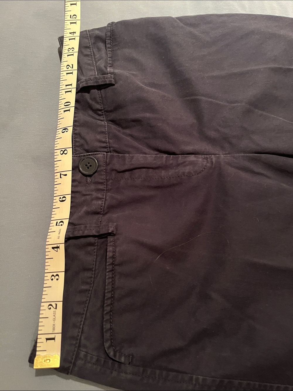 Vtg Talbots Navy Chino Stretch Pants Straight Leg Cotton Blend Size 4 Petite - Picture 5 of 11